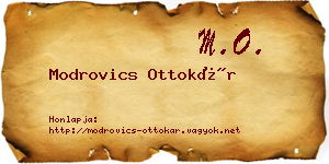 Modrovics Ottokár névjegykártya